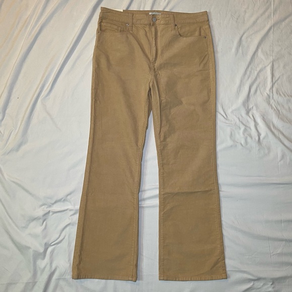 NWT Francesca’s Sneak Peek Tan Corduroy Pants, High Rise Bootcut Style - Picture 2 of 6